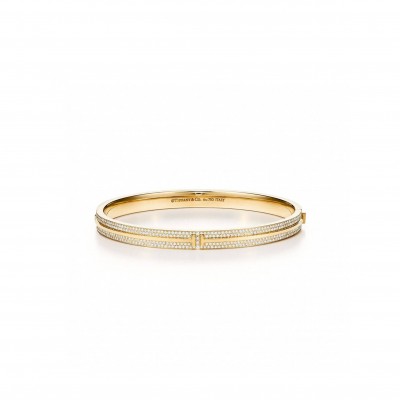 TIFFANY T PAVÉ DIAMOND HINGED BANGLE 60153452